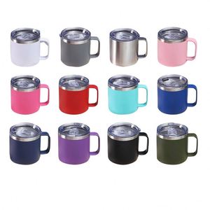 Mug isotherme en acier inoxydable 304 avec poignée thermolaquée, 12/14 oz, pour café chaud ou froid, idéal pour le bureau - Product Image 2