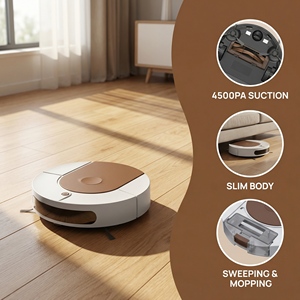 เครื่องดูดฝุ่นหุ่นยนต์รุ่นใหม่ อัตโนมัติเต็มรูปแบบ พร้อมฟังก์ชั่นกวาดและถูพื้น ใช้พลังงานจาก USB ควบคุมผ่านแอปพลิเคชัน เป็นมิตรต่อสิ่งแวดล้อม พร้อมไส้กรอง HEPA - Product Image 4