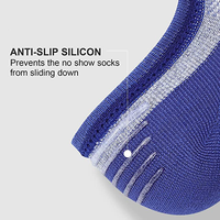 Chaussettes de sport unisexes multicolores avec talon antidérapant en silicone, respirantes, en maille, pour la course, avec logo personnalisé, fabrication OEM en petites séries