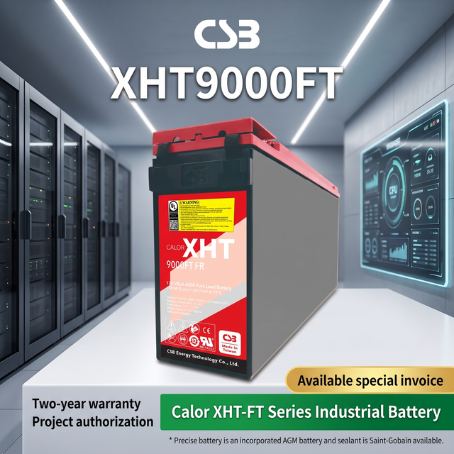XHT9000FT Front Terminal AGM Battery 12V90Ah 1080Wh VRLA Slim Battery for Telecom UPS Data Center Backup Power