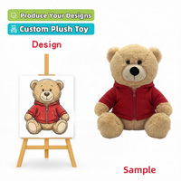 Fabricant de jouets en peluche personnalisés, faible MOQ, ours en peluche à capuche de dessin animé, thème arc-en-ciel, jouets OEM pour fêtes, poupées personnalisées pour enfants