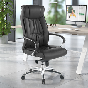 Venta al por mayor de muebles de oficina de lujo de alta calidad silla de oficina giratoria de respaldo alto silla de oficina ejecutiva de cuero negro - Product Image 5