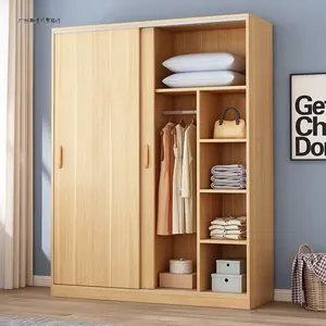 Hete Verkoop Slaapkamer Meubels Houten Kledingkast Modern Design Schuifdeur Garderobe Kast Voor Slaapkamer