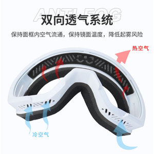 Ski Goggles Anti-Fog Double Layer Spherical Lens For Adults Outdoor Sports HX018 - Product Image 5