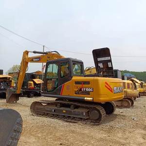 Cheap Price <b>Used</b> <b>Excavators</b> Hydraulic Crawler SANY SY155C Machine 15ton Large Big Digger Mini <b>Excavator</b> Tractor SANY in Stock - Product Image 3