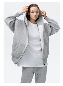 Low Moq Wholesale Zipper Fleece With Hoodie <b>Pocket</b> Plus Size Men's <b>Zip</b> up <b>Hoodies</b> Oversized Blank Unisex Luxury Hoodie for Men - Product Image 2