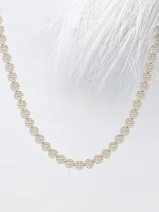 Conjunto de Collar de Mujer con Diamante Cultivado en Laboratorio de Corte Ovalado y Oro Blanco de 14K, Diseño Moderno y Delgado para Fiestas, Joyería Certificada - Product Image 5