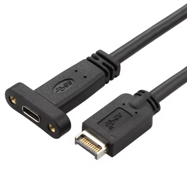 50cm Motherboard Extension Cable USB 3.1 Front Panel Header Type-E Male to Type-C Female Computer Connecting Cable