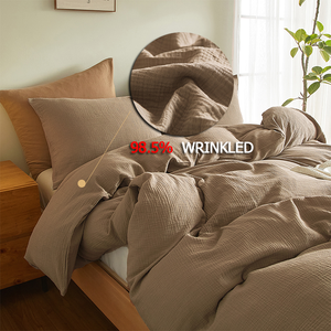 Set Copripiumino Trapuntato Morbido in 3 Pezzi con Motivo Geometrico 100% Cotone per Uso Domestico Personalizzabile - Product Image 3