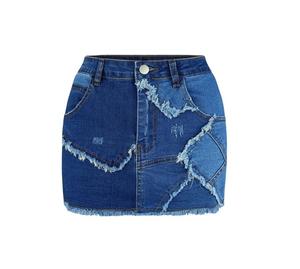 Into It Denim jupe <span class=keywords><strong>taille</strong></span> <span class=keywords><strong>basse</strong></span> femmes <span class=keywords><strong>taille</strong></span> <span class=keywords><strong>basse</strong></span> Jean jupe Vintage Patchwork a-ligne Mini jupe bouton Y2k moulante Jean court - Product Image 1