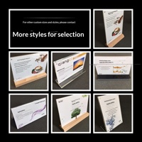 Support de signalisation de table en bois de hêtre en forme de T Takumi C801-C812 A4 pour affichage de menus de restaurant et décoration intérieure, impression UV personnalisée