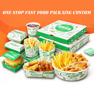 Scatola di Hamburger monouso per uso alimentare confezione personalizzata per imballaggio in carta per Hamburger confezione Fast Food - Product Image 6