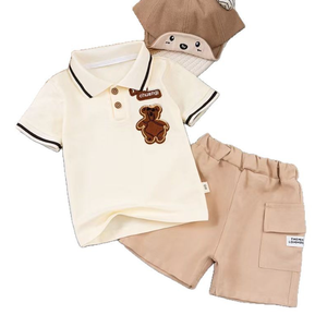 2Pcs Bé Quần Áo Thiết Lập Mùa Hè Phong Cách Toddler Trẻ Em Quần Áo Giản Dị Cotton T-Shirt Và Quần Short Cho Trẻ Em - Product Image 4