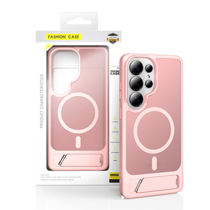 Custodia Protettiva Fashion Armor con Supporto per Samsung S26 Ultra, Coque S25 S24, Cover Magnetica Personalizzata Smerigliata, Ricarica Wireless - Product Image 1