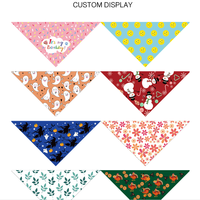Bavoir triangulaire léger en polyester pour animaux de compagnie, imprimé fruits (citron, pastèque), serviette anti-salive, fournitures de Noël et d'Halloween pour chien