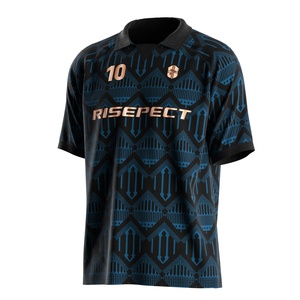 เสื้อฟุตบอลแบบมืออาชีพ ดีไซน์โพลีเอสเตอร์น้ำหนักเบา ระบายอากาศได้ดี แห้งเร็ว ซับเหงื่อ เหมาะสำหรับสวมใส่ในวันแข่งขันฟุตบอล - Product Image 1