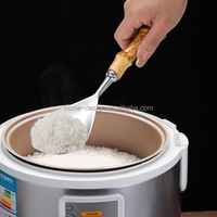 Ensemble de couverts en acier inoxydable de haute qualité avec manches en bambou, nouveau design, couteau, cuillère, fourchette pour hôtel, usage familial, caractéristique durable