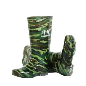 Giày đi mưa họa tiết ngụy trang chống trơn trượt, chống thấm nước, dành cho người lớn, giá rẻ, chất liệu PVC, dùng ngoài trời, dành cho nam - Product Image 1