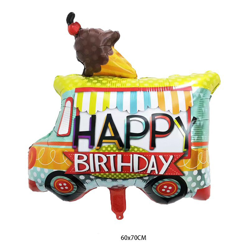 H Camion de crème glacée d'anniversaire