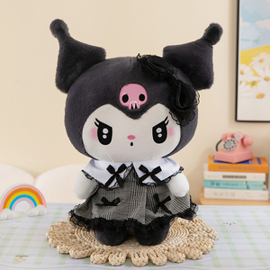Muñeca de Peluche de Conejo Súper Suave de Algodón PP de Sanrio, Kuromi y My Melody, para Niñas, Cojín de Sofá, Almohada con Encaje Gótico - Product Image 3