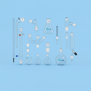 ชุดอุปกรณ์เอนกประสงค์ Biolab OEM 16 ชิ้น แก้วบอโรซิลิเกต 3.3 อะแดปเตอร์สำหรับห้องปฏิบัติการ แบบสองคอ แบบคอเดียว แบบคอ 45 องศา อุปกรณ์แก้วสำหรับห้องปฏิบัติการเคมี - Product Image 1