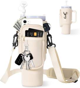 <span class=keywords><strong>Sac</strong></span> porte-bouteille d'eau <span class=keywords><strong>à</strong></span> sangle réglable, simple et moderne, avec poche pour téléphone, pour gobelet <span class=keywords><strong>Stanley</strong></span> de 40 oz - Product Image 3
