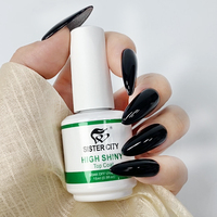 Gel UV/LED professionnel OEM/ODM non-jaunissant, super brillant, écologique, séchage rapide, couche de finition, longue tenue, 15ml