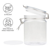 Pot en plastique PET transparent de 740 ml avec couvercle à bascule, hermétique, léger, certifié CE, pour le stockage des aliments