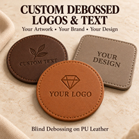 Sous-verres en cuir PU personnalisés avec logo gravé au laser, bords cousus, pour cadeaux et vente au détail, par le fabricant