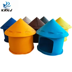 TC4309C Werkseitig abnehmbares Filz Haustier atmungsaktives Bett Welpen Tier Spielhaus für Hund und Katze - Product Image 1