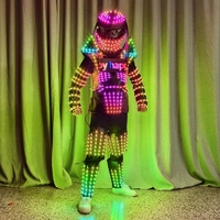 Traje de Robot LED Programable por APP con Pantalla en el Pecho, Iluminación RGB, Disfraz para Discoteca, Bar, Fiesta, Actuación en Escenario