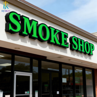 Letrero LED Personalizado para Tienda de Cigarrillos, Letrero Luminoso Exterior con Logotipo 3D, Letras LED para Cafetería, Taller de Reparación de Bicicletas