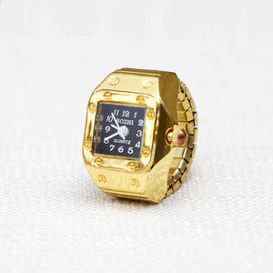 Hifive wholessales oro placcato rivetto cuore orologio al quarzo anello Unisex gioielli da polso Smart anello orologio per uomo donna - Product Image 5