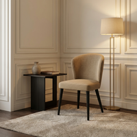 Chaises de salle à manger en tissu de style italien de luxe, gain de place, modernes, rembourrées, pour restaurant, vente en gros