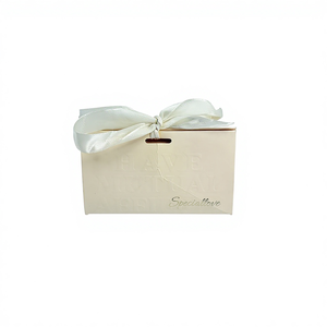 Caja <span class=keywords><strong>de</strong></span> Regalo <span class=keywords><strong>de</strong></span> Cartón con Lazo Blanco Crema, Empaque <span class=keywords><strong>de</strong></span> Papel con Logotipo Personalizado para Joyería <span class=keywords><strong>de</strong></span> Alta Gama, Collares, Pulseras, Anillos, Pendientes - Product Image 3