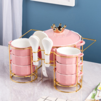 Grande Promotion Service de Table Sûr Pour Aliments, Vaisselle de Cuisine en Céramique pour Usage Domestique, Soupière et Ensemble de Bols en Gros