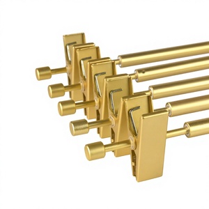 Cintres en aluminium doré antidérapants pour costumes et manteaux, avec pinces pour pantalons - Product Image 6