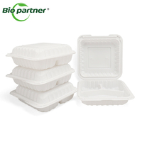 Prix de gros d'usine MFPP Récipients à charnière remplis de minéraux en plastique pour repas Boîte à lunch jetable pour restaurant