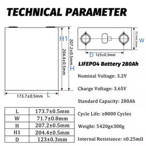 Batterie LiFePO4 3.2V 280Ah LF280K 314Ah MB31, stock Pologne, grade A, pour stockage d'énergie solaire hors réseau domestique, UE - Product Image 3
