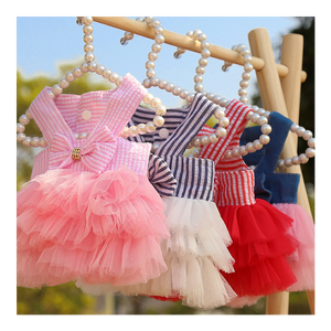 Mode Luxus Design Haustiere Outfits Kleidung Party Spitze Kleid Welpen hemd Hunde rock Haustier Kostüm Hund Sommerkleid Haustier Kleidung - Product Image 1