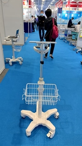 उच्च गुणवत्ता वाली चिकित्सा ट्रॉली गाड़ी ऊंचाई-समायोज्य डिजाइन अस्पताल ट्रॉली बहुक्रियाशील चिकित्सा रोगी मॉनिटर कार्ट - Product Image 4