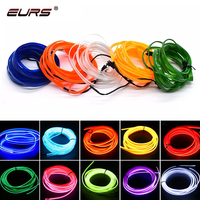 EURS 5M Bande décorative USB flexible et étanche Ligne décorative à lumière froide pour ambiance de voiture et éclairage intérieur