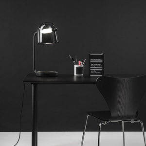 Nórdico simple <span class=keywords><strong>hotel</strong></span> lado de la cama de cuello de <span class=keywords><strong>cisne</strong></span> Luz de escritorio negro de cristal led lámpara de mesa de estudio de lectura - Product Image 2