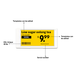 Etiquetas Electrónicas de Precio para Estantes, Venta al por Mayor de Fábrica BOHANG, Etiquetas Digitales Inalámbricas de 2.4 GHz, Etiquetas de Precio de Papel Electrónico de 2.66 Pulgadas - Product Image 2