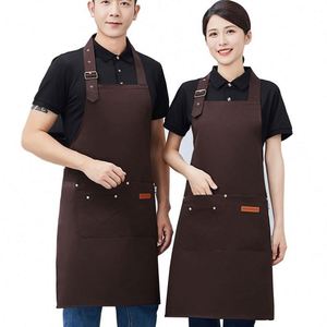 High Quality <b>Waterproof</b> Hotel Restaurant Waiter Uniform Custom Logo Kitchen <b>Apron</b> - Product Image 1