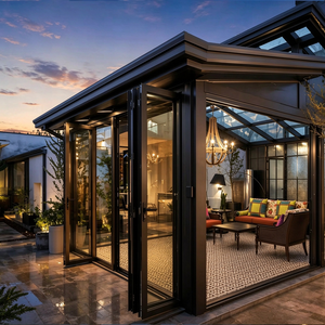 Verrière quatre saisons en alliage d'aluminium avec verre isolant, double vitrage trempé et feuilleté, pour villa et patio - Product Image 2