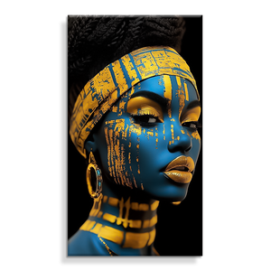 Gros bleu visage feuille <span class=keywords><strong>d</strong></span>'<span class=keywords><strong>or</strong></span> Sexy beauté Portrait affiche Art mural femme toile imprimée peinture pour mur <span class=keywords><strong>d</strong></span>écor à <span class=keywords><strong>la</strong></span> maison - Product Image 6