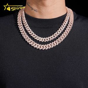 สร้อยคิวบาลิงค์เงินแท้ 925 ประดับเพชรโมอิสซาไนต์ ขนาด 12 มม. 13 มม. ชุบทองคำขาว ดีไซน์ฮิปฮอป ผ่านการทดสอบเพชร - Product Image 6