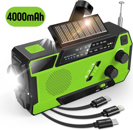 Multifunction Radio Hand Crank Solar USB FM/ AM Weather Radios Emergency Flashlight Power Bank Very Quality High Volume Radio