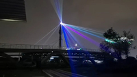 Projecteur laser à tête mobile 20W, étanche IP65, pour extérieur, paysage, DJ, fêtes, événements, contrôle DMX512, angle de 60 degrés